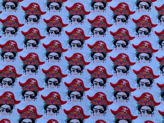 Tela popelín Frida pirata